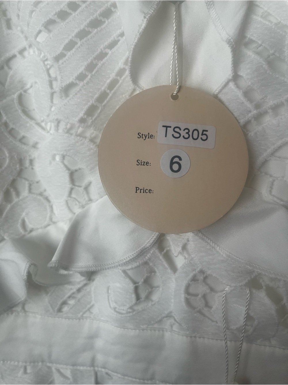 White Lace Ruffle Dress - Picture 5 of 8